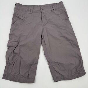 Salomon Women's Cargo Capri Pants Gray Outdoor Hiking Athleisure Size 6